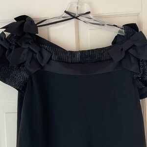 NWT BLACK SILK AND BEADED DRESS EU 46 us 12 NEW gorgeous and elegant